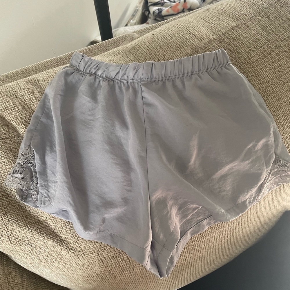 Lace Detail Pajama Shorts